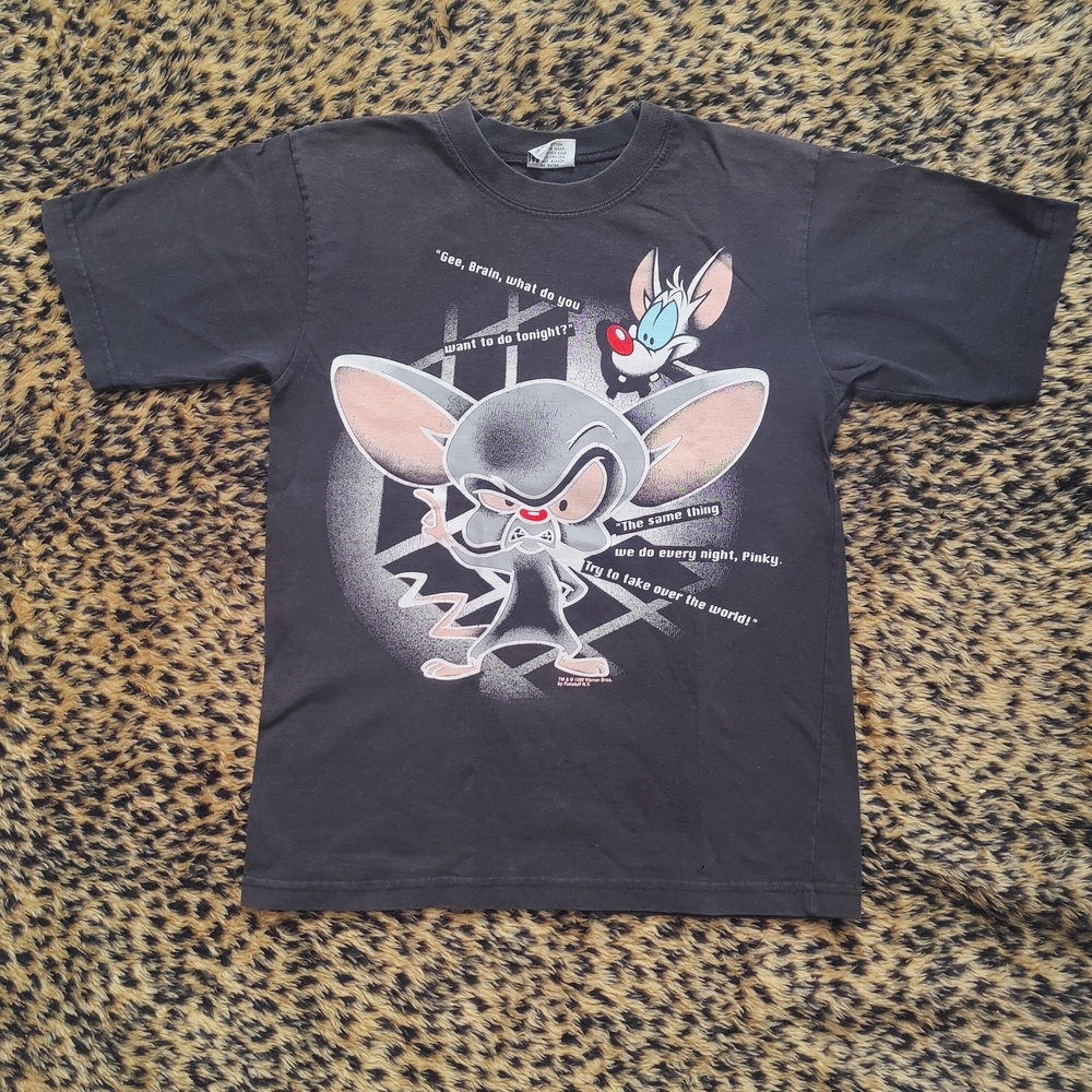 Very Rare Pinky & The Brain 90s Vintage Boys Graphic Tee
